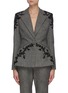Main View - Click To Enlarge - SIMKHAI - Embroidered Plaid Blazer