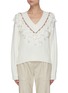 Main View - Click To Enlarge - SIMKHAI - Cable Chain Tassel Neckline Sweater