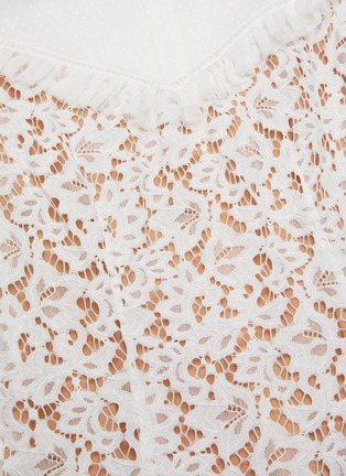 Detail View - Click To Enlarge - SIMKHAI - Flounce Hem Lace Mini Dress