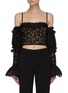 Main View - Click To Enlarge - SIMKHAI - Off Shoulder Ruffle Trim Lace Top