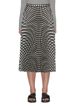 Main View - Click To Enlarge - THEORY - Graphic print pleated midi skirt