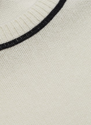 - THEORY - Contrast stitching cashmere crewneck sweater