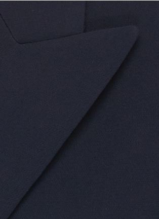  - THEORY - Contrast stitching angled lapel crepe blazer
