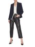 Figure View - Click To Enlarge - THEORY - Draped ribbed hem V-neck silk top