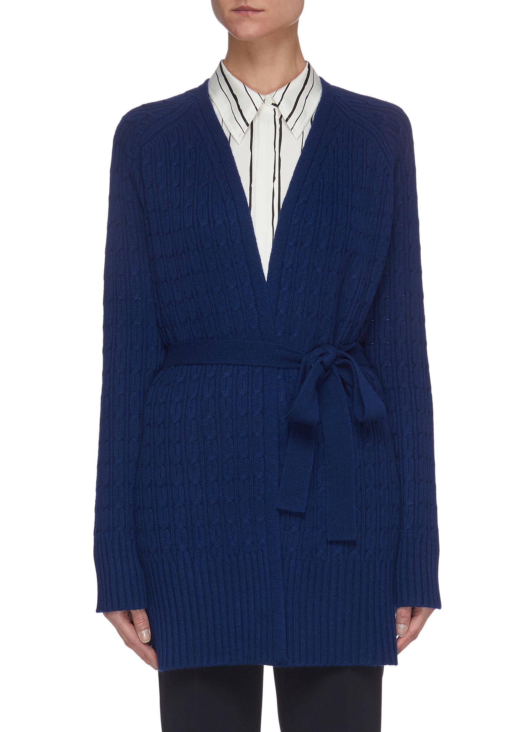 belted cardigan