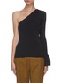 Main View - Click To Enlarge - THEORY - One shoulder rib-knit top