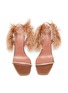 Detail View - Click To Enlarge - AMINA MUADDI - Adwoa' feather embellished sling back satin sandals