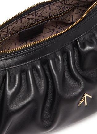 Detail View - Click To Enlarge - MANU ATELIER - RUCHED CYLINDER XX' Ruch Strap Leather Shoulder Bag