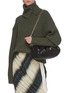 Figure View - Click To Enlarge - MANU ATELIER - RUCHED CYLINDER XX' Ruch Strap Leather Shoulder Bag