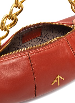 Detail View - Click To Enlarge - MANU ATELIER - 'MINI CYLINDER' Leather Shoulder Bag with Chain