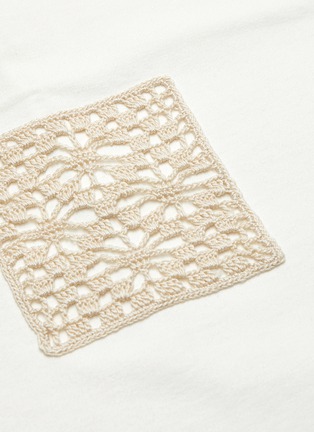  - JIL SANDER - Crochet Patch Cotton T-shirt