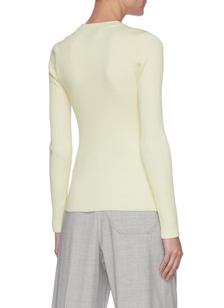 Back View - Click To Enlarge - 3.1 PHILLIP LIM - Bead Embellished Shoulder Seam Rib Knit Sweater