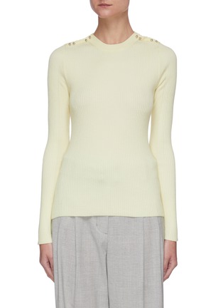 Main View - Click To Enlarge - 3.1 PHILLIP LIM - Bead Embellished Shoulder Seam Rib Knit Sweater