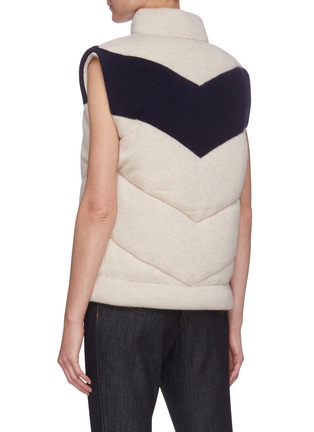 Back View - Click To Enlarge - 3.1 PHILLIP LIM - Colourblock Stand Collar Padded Vest