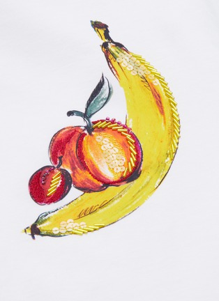  - 3.1 PHILLIP LIM - Sequin Embellished Fruit Graphic Print Crop T-shirt