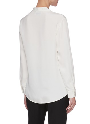 Back View - Click To Enlarge - 3.1 PHILLIP LIM - Collarless V-neck Crossover Silk Blouse