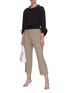 Figure View - Click To Enlarge - 3.1 PHILLIP LIM - Reverse Collar Zip Sleeve Cotton Sweatshirt