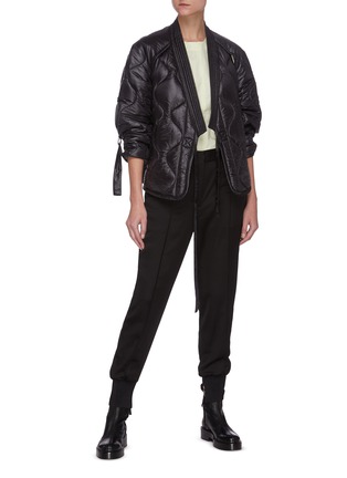 Figure View - Click To Enlarge - 3.1 PHILLIP LIM - Quilted Side Tie Nylon Kimono Jacket