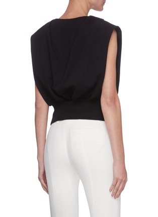 Back View - Click To Enlarge - 3.1 PHILLIP LIM - Press Ruffle Collar V-neck Cotton Tank Top