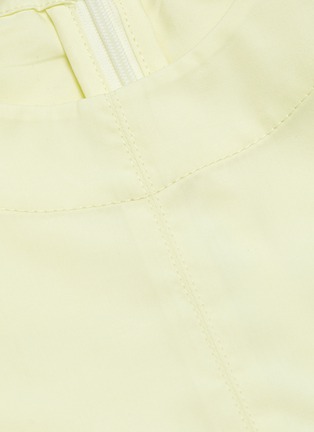  - 3.1 PHILLIP LIM - Pleat Detail Puff Sleeve Crewneck Cotton Blouse