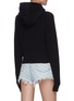 Back View - Click To Enlarge - T BY ALEXANDER WANG - Logo Tag Hood Rib Knit Sweater