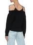Back View - Click To Enlarge - T BY ALEXANDER WANG - Camisole Detail Off-shoulder Cable Knit Sweater