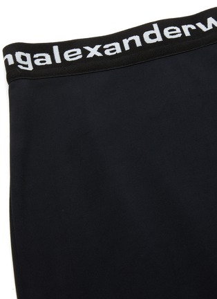 Detail View - Click To Enlarge - T BY ALEXANDER WANG - Logo Elastic Waistband Cotton Jersey Maxi Skirt