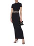 Figure View - Click To Enlarge - T BY ALEXANDER WANG - Logo Elastic Waistband Cotton Jersey Maxi Skirt