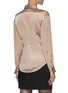 Back View - Click To Enlarge - T BY ALEXANDER WANG - Front Twist Detail Point Collar Silk Charmeuse Shirt