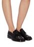 Figure View - Click To Enlarge - MAISON MARGIELA - 'TABI' Round Split-Toe Patent Leather Loafers
