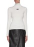 Main View - Click To Enlarge - T BY ALEXANDER WANG - Logo patch turtleneck top