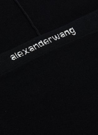 Detail View - Click To Enlarge - T BY ALEXANDER WANG - Logo embroidered square neckline dress