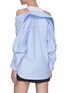 Back View - Click To Enlarge - T BY ALEXANDER WANG - Inner tank top layer off-shoulder oxford shirt