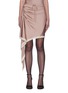Main View - Click To Enlarge - T BY ALEXANDER WANG - Lace trim ruched asymmetric satin skirt