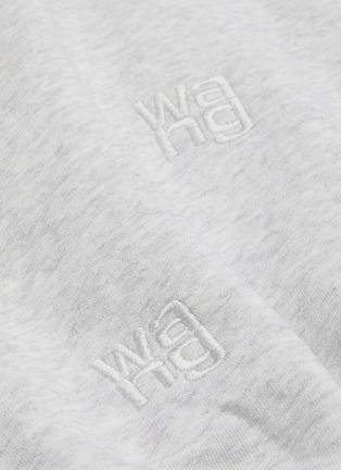  - ALEXANDER WANG - Funnel neck logo embroidered cropped sweater