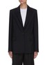 Main View - Click To Enlarge - VICTORIA, VICTORIA BECKHAM - Boxy Mohair Wool Blazer
