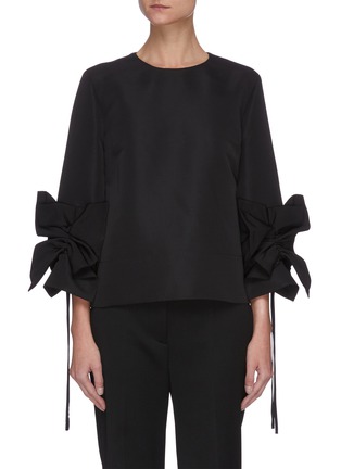 Main View - Click To Enlarge - VICTORIA, VICTORIA BECKHAM - Gather Bow Sleeve Blouse