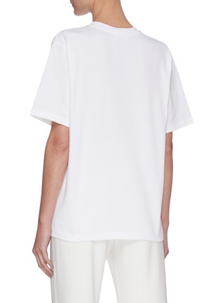 Back View - Click To Enlarge - VICTORIA, VICTORIA BECKHAM - Embroidered Logo Floral Graphic T-shirt