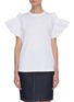 Main View - Click To Enlarge - VICTORIA, VICTORIA BECKHAM - Ruffle Sleeve T-shirt
