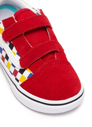 Detail View - Click To Enlarge - VANS - COMFYCUSH OLD SKOOL' Colourblock Check Toddler Sneakers