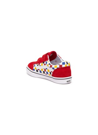 Detail View - Click To Enlarge - VANS - COMFYCUSH OLD SKOOL' Colourblock Check Toddler Sneakers