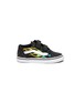 Main View - Click To Enlarge - VANS - 'Old Skool' multi-coloured flames checkered skate toddler sneakers