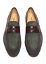 Detail View - Click To Enlarge - MAGNANNI - Duo-tone Leather Strap Suede Penny Loafers