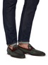 Figure View - Click To Enlarge - MAGNANNI - Duo-tone Leather Strap Suede Penny Loafers