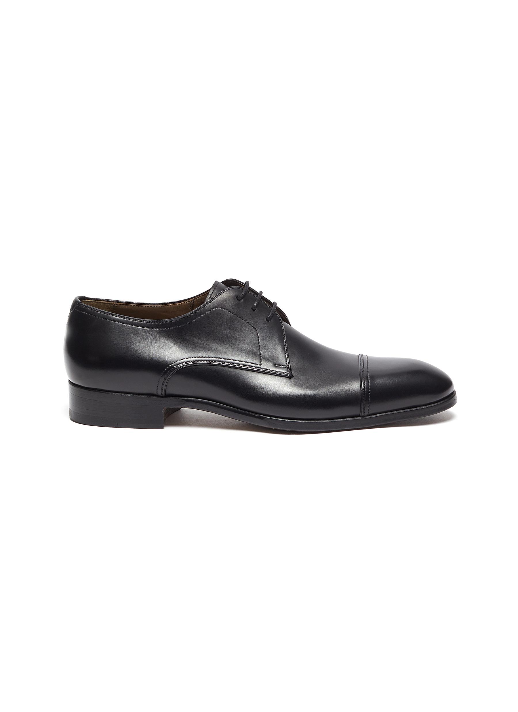 Magnanni ALMOND TOE LEATHER DERBY SHOES