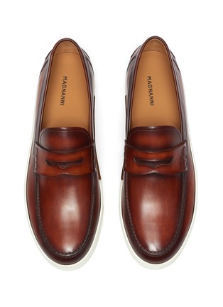 Detail View - Click To Enlarge - MAGNANNI - Opanca' rubber sole leather penny loafers