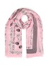 Main View - Click To Enlarge - ALEXANDER MCQUEEN - Jewel Graphic Print Skull Motif Silk Scarf