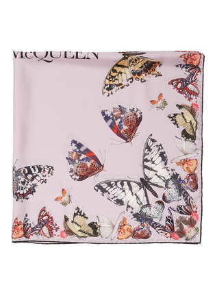 Detail View - Click To Enlarge - ALEXANDER MCQUEEN - Butterfly decay graphic twill foulard scarf