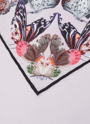 Detail View - Click To Enlarge - ALEXANDER MCQUEEN - Butterfly decay graphic twill foulard scarf