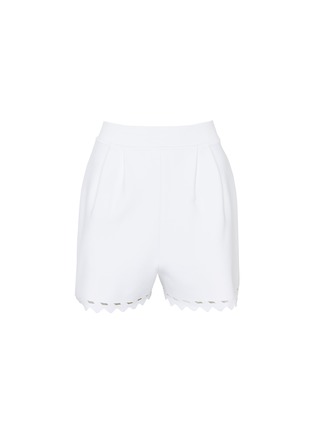 Main View - Click To Enlarge - ALAÏA - Lace hem tapered shorts